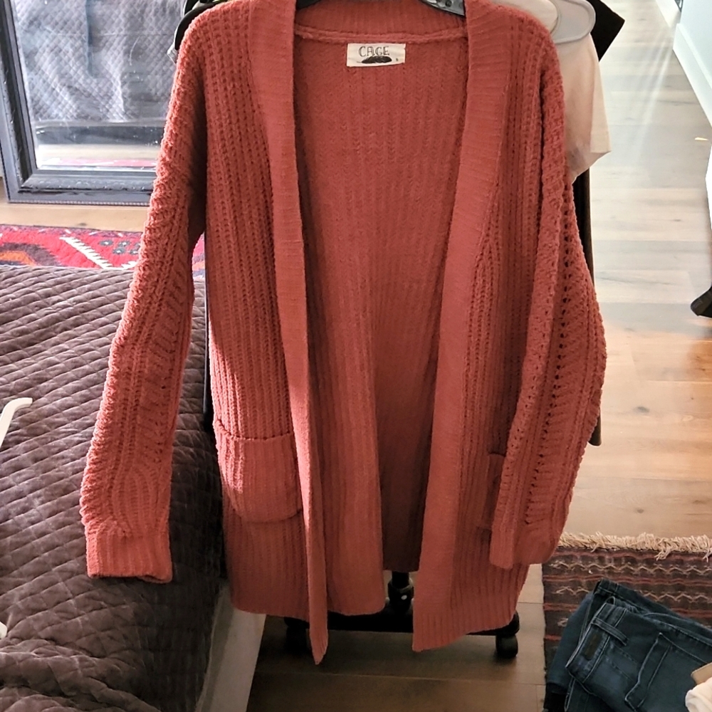 Long fluffy cardigan